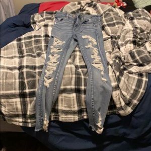 AE blue ripped jeans